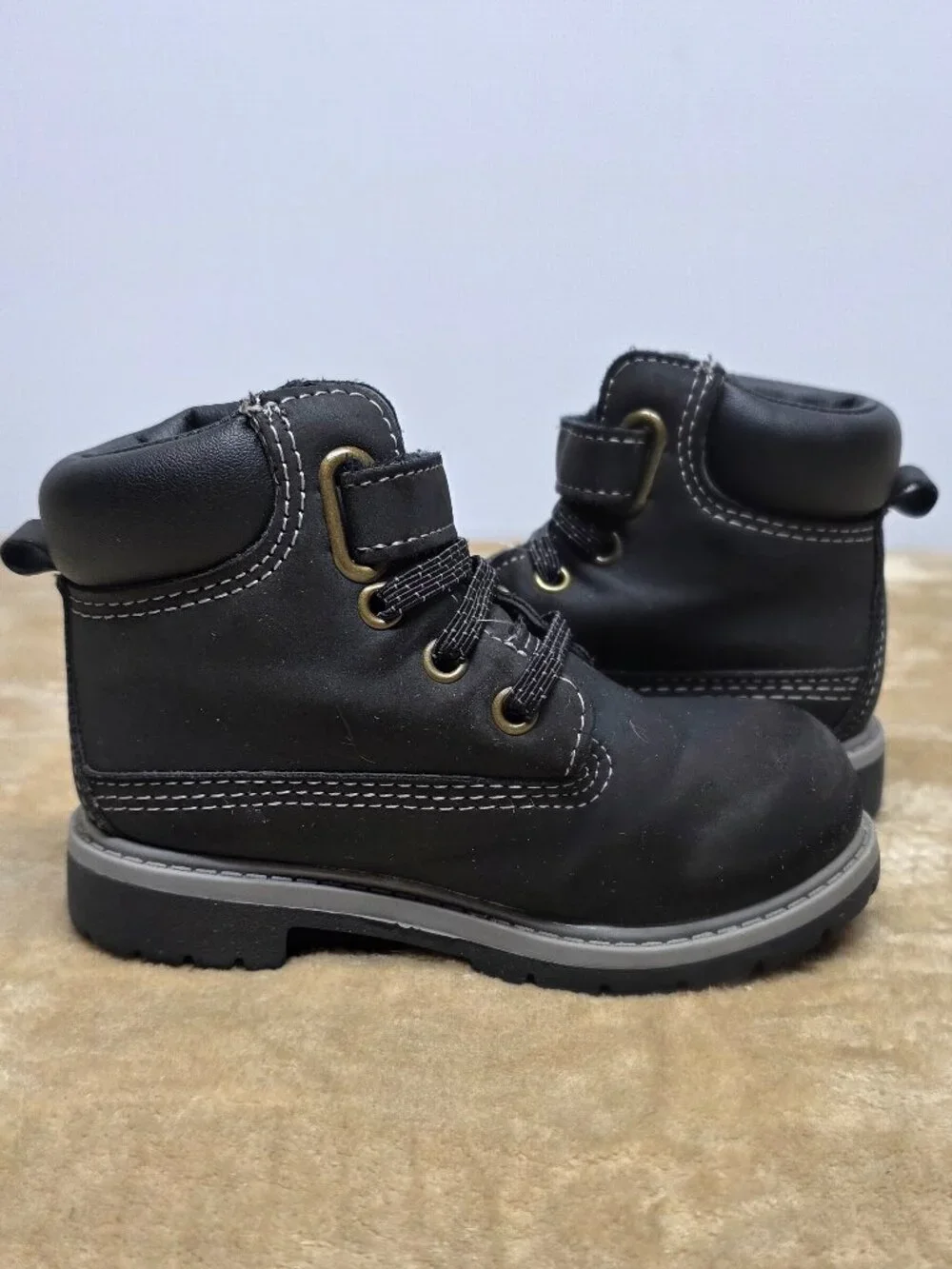 Kids Shoes Lot 2 Wonder Nation Boots 7 Rebel Primark High Tops 8 Black White